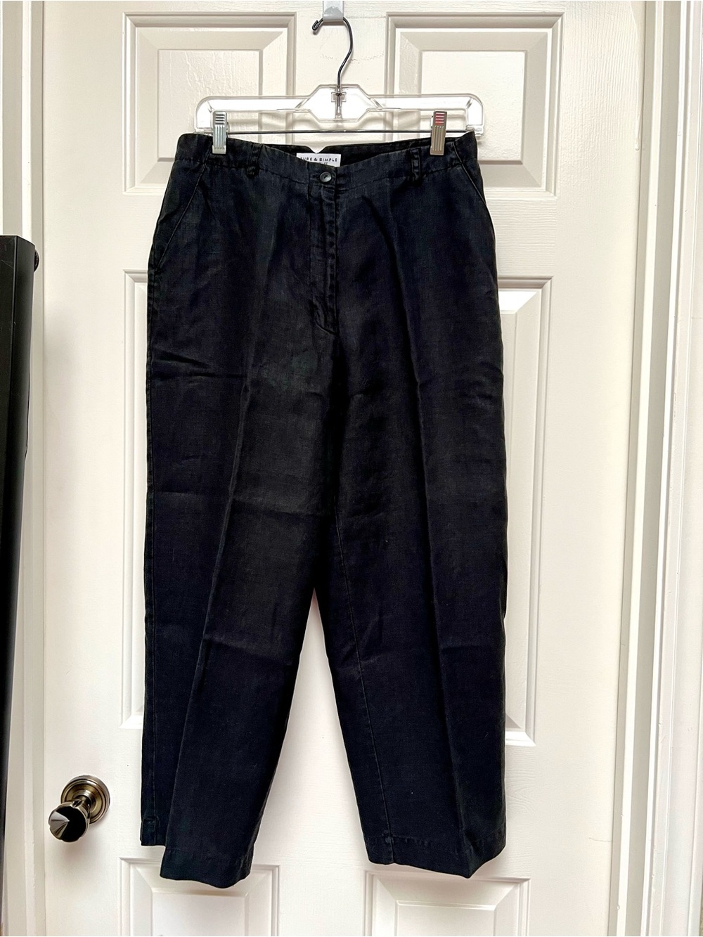Pure & Simple black linen trousers